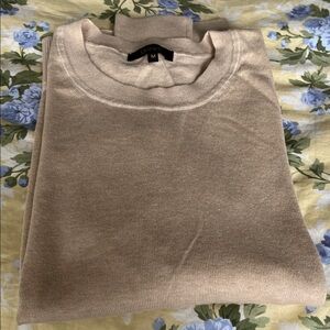 Quince women’s beige crew neck sweater, cotton, new (mint)